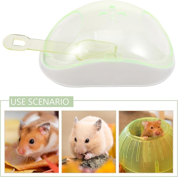 Ipetboom 1set Hamster Sand Bath Container Durable Hamster Bathtub for Small Pets for Guinea Pigs Gerbils Easy to Clean for Bathing Playtime Scoop Included