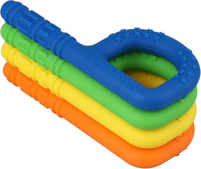 Sensory Chew Toys for Autistic Chewers, 4 Packs Oral Motor Chew Toys for ADHD, SPD, Oral Motor Stimulation or Special Needs (Color 1)