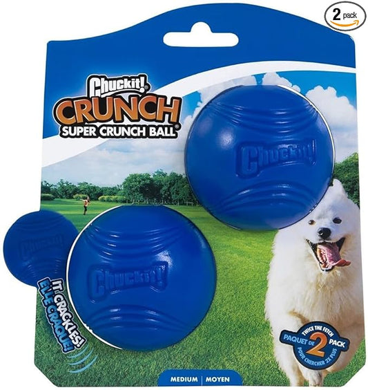 Chuckit! Crunch Ball Dog Toy, Medium (Pack of 2)