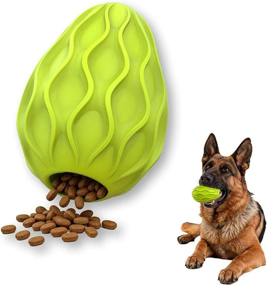 Dog Toys for Aggressive Chewers Durable Interactive Dog Chew Toys Tough Indestructible Treat Dispensing Cognitive Toys Mental Enrichment Puzzle Feeder Boredom Buster Anxiety Relief (Green)