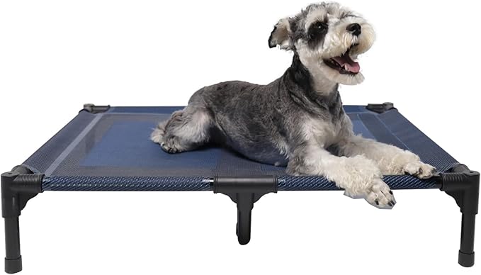 suddus Elevated Dog Bed Waterproof Outdoor, Portable Raised Dog Bed, Dog Beds Off the Floor, Dogs Bed Easy Clean Indoor or Outdoor Use, Medium, Blue