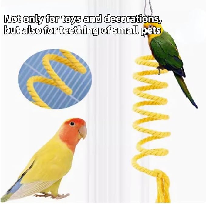 Sugar Glider Toys, Sugar Glider Climbing Ropes, Hanging Toy Cage Accessories, Enrichment Toy, Soft Touch Small Pet Swing Toys for Rats, Birds (Pink)