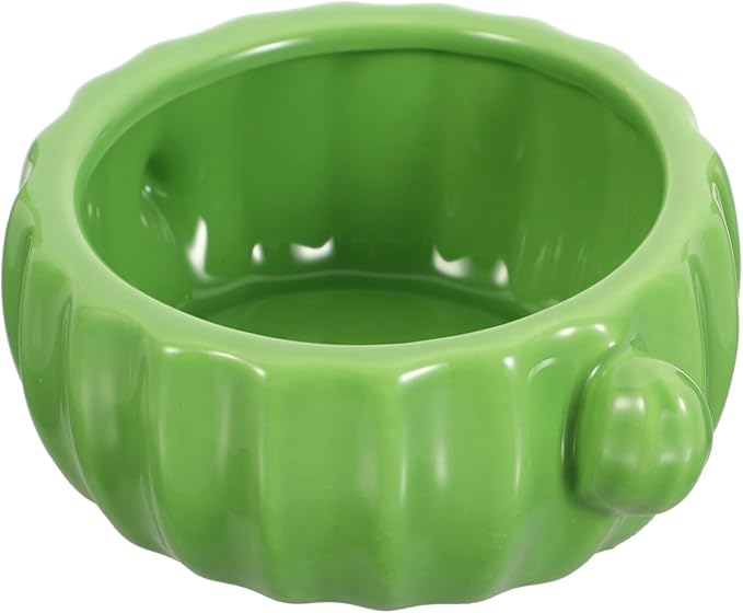 Toddmomy Ceramic Cactus Shaped Hamster Bowl Food and Water Dish for Pets Like Hamsters Guinea Pigs and Rats Smooth Surface for Pet Safety for Daily Feeding Needs