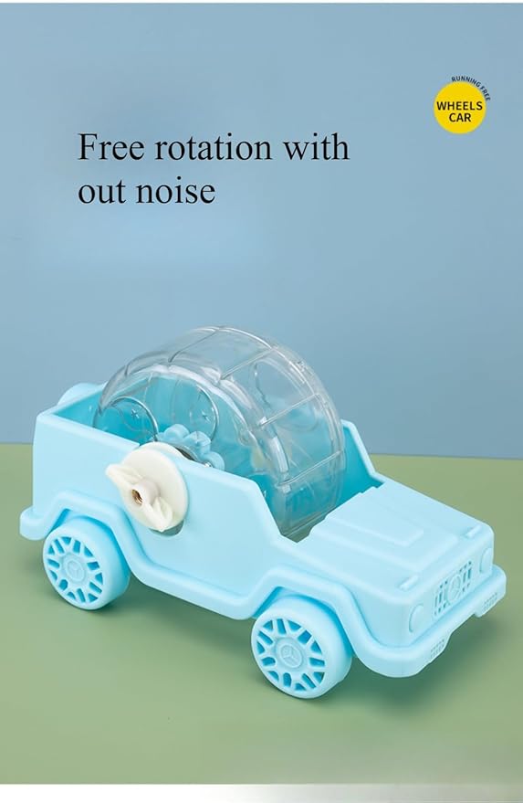 Hamster Running Wheel Car Shape Running Wheel Hamster Exercise Plastic Running Wheel (Blue,S)
