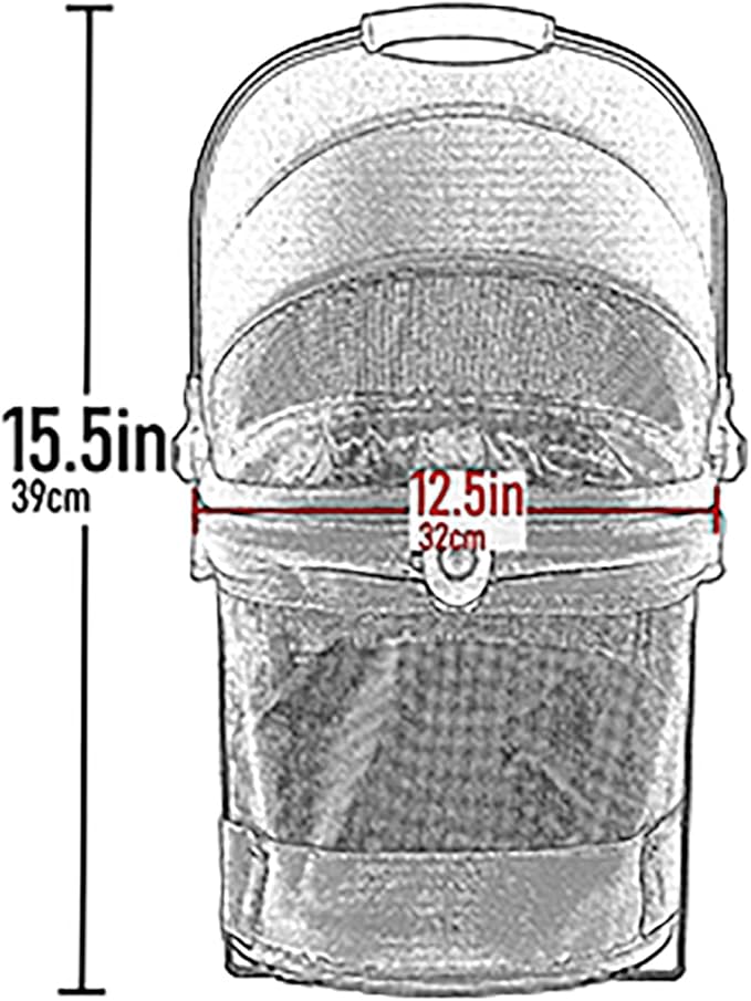 Pet Gear No-Zip View 360 Ultra Lite Pet Safety Carrier & Car Seat for Small Dogs & Cats Push Button Entry, View 360 15-inch, Wheat