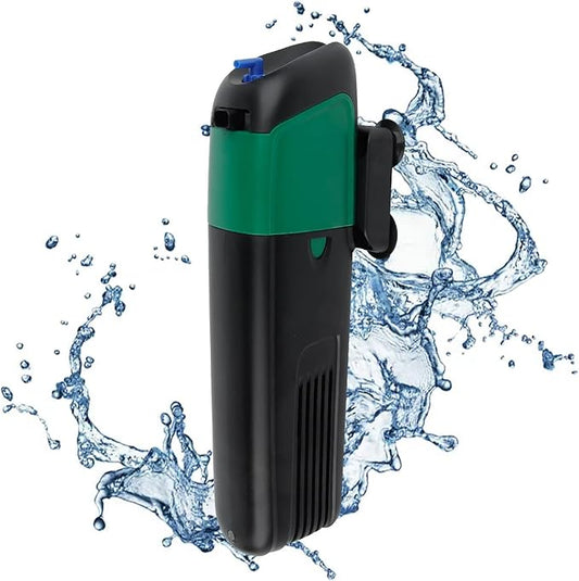 FREESEA Aquarium Power Filter Pump: 5 Watt Internal Filter Increase Oxygen 4 in 1 Pump | 132 GPH for Up to 150 Gallon