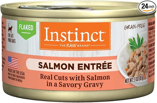 Instinct Flaked Entrée Wet Canned Cat Food - Salmon, 3 Ounce (Pack of 24)
