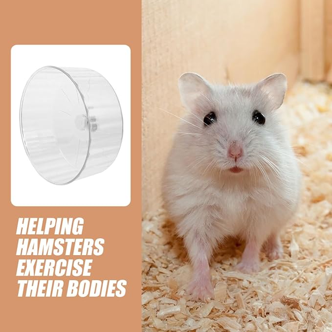Toddmomy Silent Hamster Running Wheel Large 12-Inch Exercise Wheel for Hamsters Chinchillas Gerbils Sturdy Crystal Design Dual Bearings for Smooth Operation