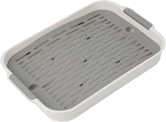 Ped Litter Box Trainer with Detachable Grid Tray for Rabbits Guinea Pigs Hamsters Chinchillas Ferrets Birds Sturdy Plastic Toilet Training Pan Easy Clean Smooth Corner(C)