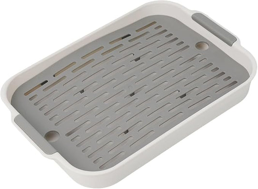 Ped Litter Box Trainer with Detachable Grid Tray for Rabbits Guinea Pigs Hamsters Chinchillas Ferrets Birds Sturdy Plastic Toilet Training Pan Easy Clean Smooth Corner(C)