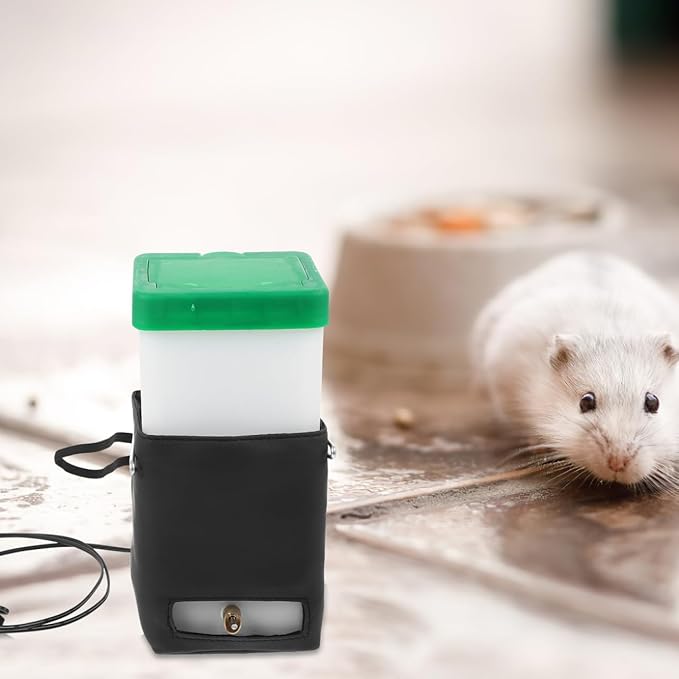Toddmomy Heated Water Bottle for Pets 7.08In Automatic Waterer for Rabbits and Hamsters Constant Thermostat Water Dispenser Leak-Proof Design