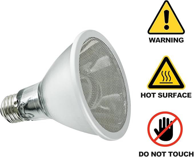 REPTI ZOO Reptile Basking Heat Lamp Bulb, 80W Splashproof Energy Saving Deep Heater Non-Luminous Carbon Infrared Heat Bulb for Reptile Amphibians