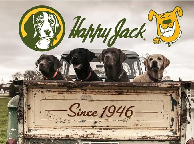 HAPPY JACK Ear Canker Powder (0.5 oz) Dog Ear Powder for Infections, Made in USA, Helps Allergies, Polyps, Overproduction of Wax