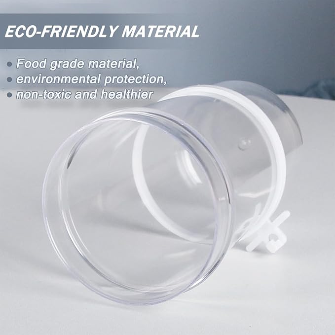 2 Pieces Bird Feeder Water Dispenser, Automatic Bird Feeder and Drinker Set for Cage, No Mess Hanging Parrot Food Bowl, Parakeet Cage Accessories for Hamsters,Pigeons,Parrot (C)
