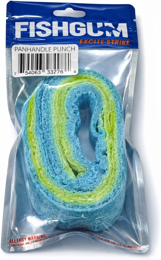 FishGum Surf Fishing Bait Strips for Saltwater Beach Fishing – Real Shrimp, Crab, Clam & Sand Flea Infused Scent – Artificial Cut Bait for Pompano, Redfish & Flounder