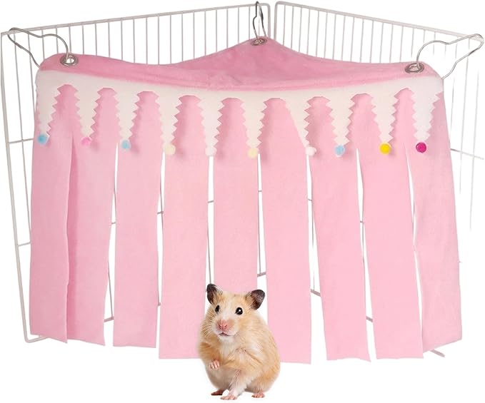 Guinea Pig Hideout, Pink Medium Pet Forest Cage Corner Hideaway, Rabbit Hideout, Rabbits, Chinchillas, Hamsters and Other Small Pets, Guinea Pig Cage Accessories and Guinea Pig Accessories