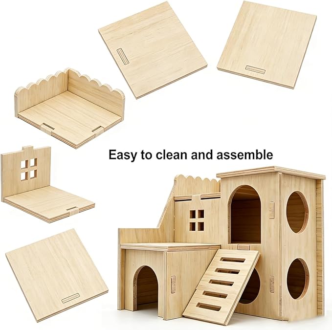 Hamster Cage & Small Animal Cages for Small Pet Habitat Hamster Hideout & Hamster Cage Accessories, Ideal Hamster Accessories for Daily Use