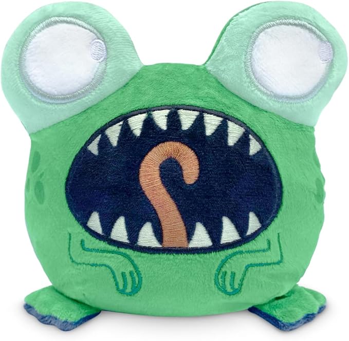 TeeTurtle Twisted Cryptids Loveland Frog Reversible Plushie 4" - Cute Kawaii Soft Stuffed Animal