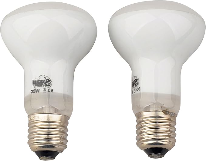 LUCKY HERP Reptile Basking Spot Lamp,Daylight Heat Bulb,2-Pack (25W)