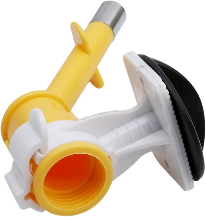 Sevenfly 1Pcs Pet Water Dispenser Nozzle Dogs Cats Water Feeder Nozzle No-Drip Water Dispenser Fountain Bottle Head Anti-Leaking Pet Hanging Drinking Nozzle, Yellow
