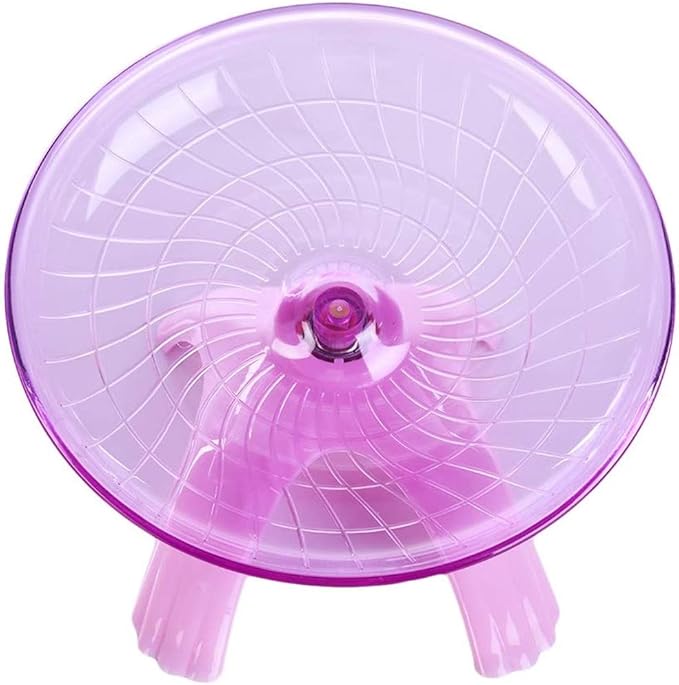 Hamster House Wood Bridge Climb Kit Exercise Wheel Jogging Running Silent Spinner Flying Saucer Pet Toys for Rat Gerbil Guinea Pig Chipmunk Mouse Small Animals