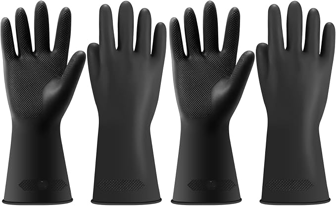 Haiou Chemical Resistant Nitrile Gloves Long Rubber Gloves for Drains, Acid, Oil, and Industrial Use Household Cleaning
