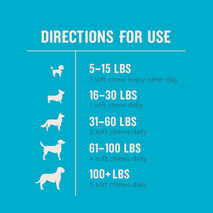 VetIQ Glucosamine Hip & Joint Supplement for Dogs, 90 Soft Chews, Joint Support Supplement with MSM and Krill, Dog Health Supplies Large & Small Breed, Chicken Flavored Chewables