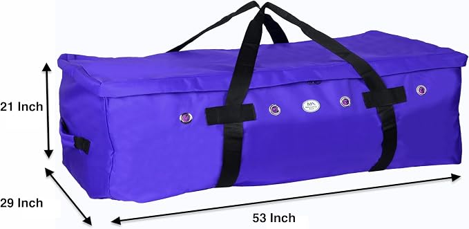 Majestic Ally 1200 D Nylon Fabric Large 44” x 20” x 16” and Extra Large 52" x 27" x21" Heavy-Duty Hay Bale Storage Bag (Purple, X-Large)