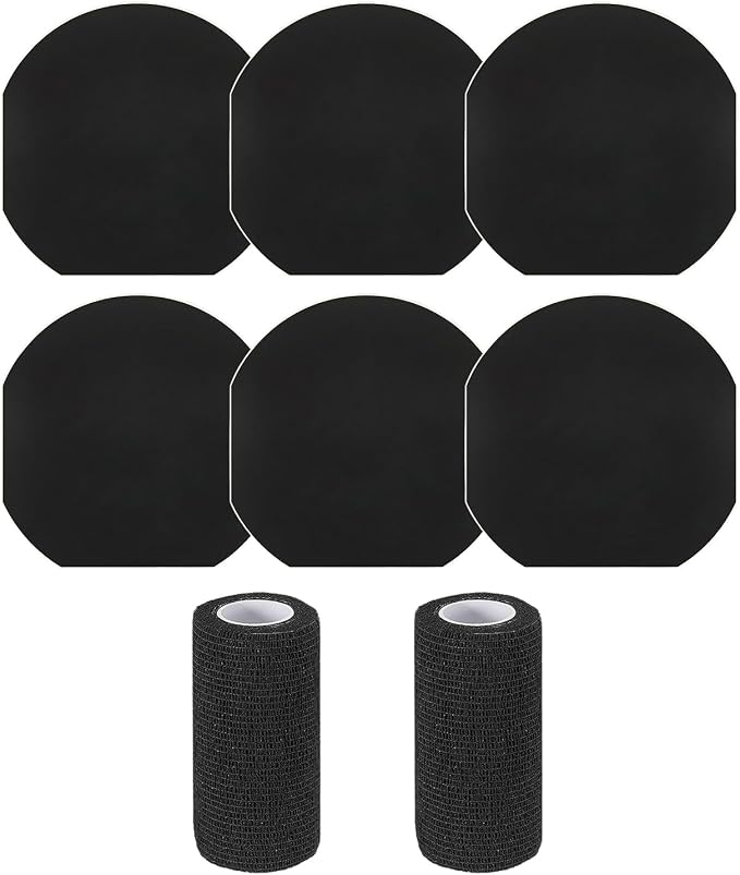6 Pack Horse Hoof Tape with 2 Rolls of Vet Wrap, Strong Sticky Wraps, Magic Cushion Hoof Packing, Thrush Treatment for Horses, Horse Supplies for Real Horses
