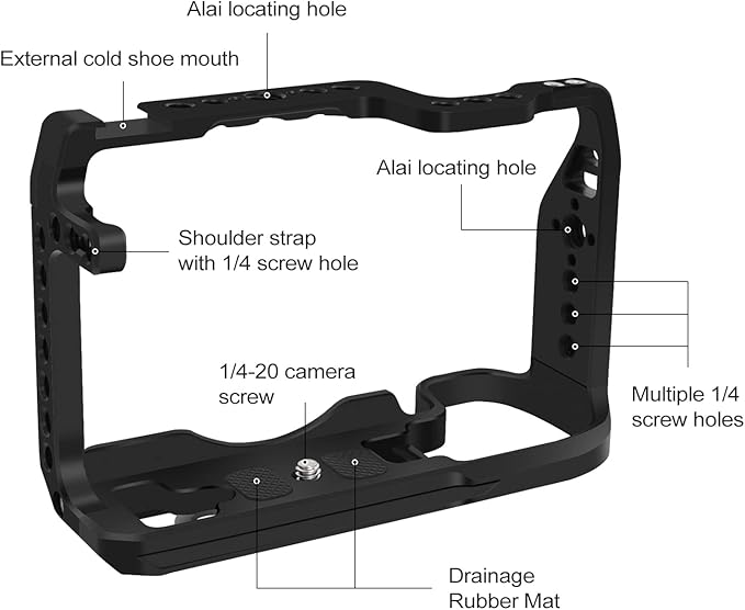 EOS RP Cage, EOS RP Camera Cage for Canon EOS RP Camera Bag Camera Rig Cold Shoe