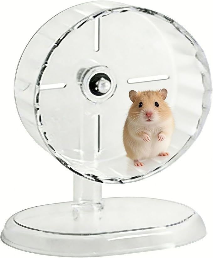 Silent Hamster-Wheel 7.1 Inch, Nonslip Spinning-Wheel, Exercise Hamster-Toys Platform for Hamster Cage Rat Cage Mouse Cage Small Pet Accessories for Hedgehog Gerbil Chinchilla Guinea Pig
