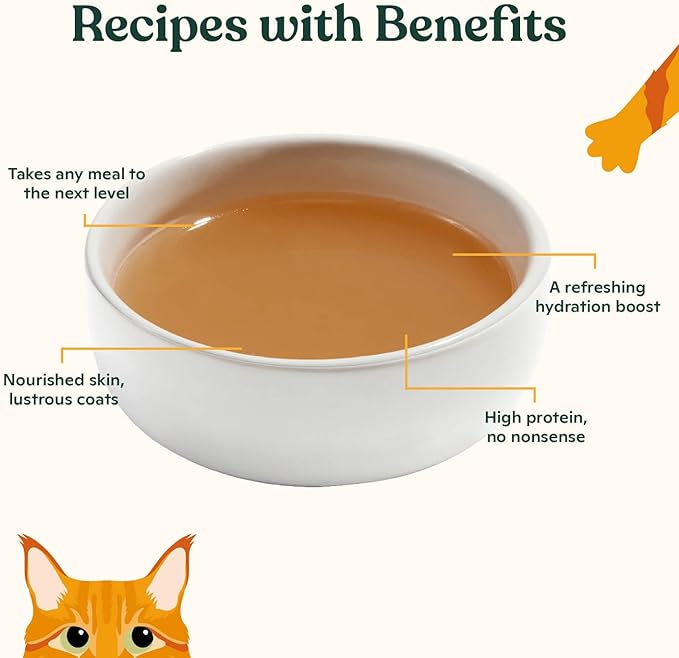 Made by Nacho Bone Broth Cat Food Topper for Hydration and Picky Eaters - Add Protein and Flavor to Your Dry Cat Food – Supports Optimal Nutrition, Digestion, Skin & Coat, 11 oz. Turkey (Pack of 2)