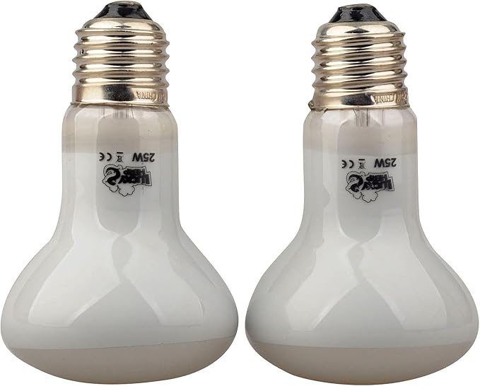 LUCKY HERP Reptile Basking Spot Lamp,Daylight Heat Bulb,2-Pack (25W)