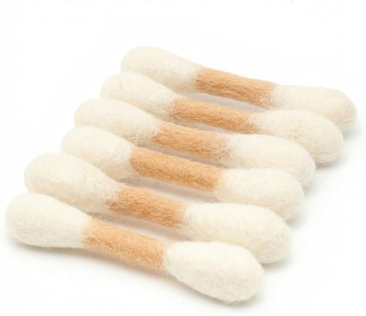 Glaciart One MINI Swabs Cat Toys with Catnip - 6 Pk | Durable for Chew, Cute Cat Toys Interactive Kitty for Boredom, Exercise, & Play | Filled w/Organic Catnip for Anxiety & as Digestive Aid