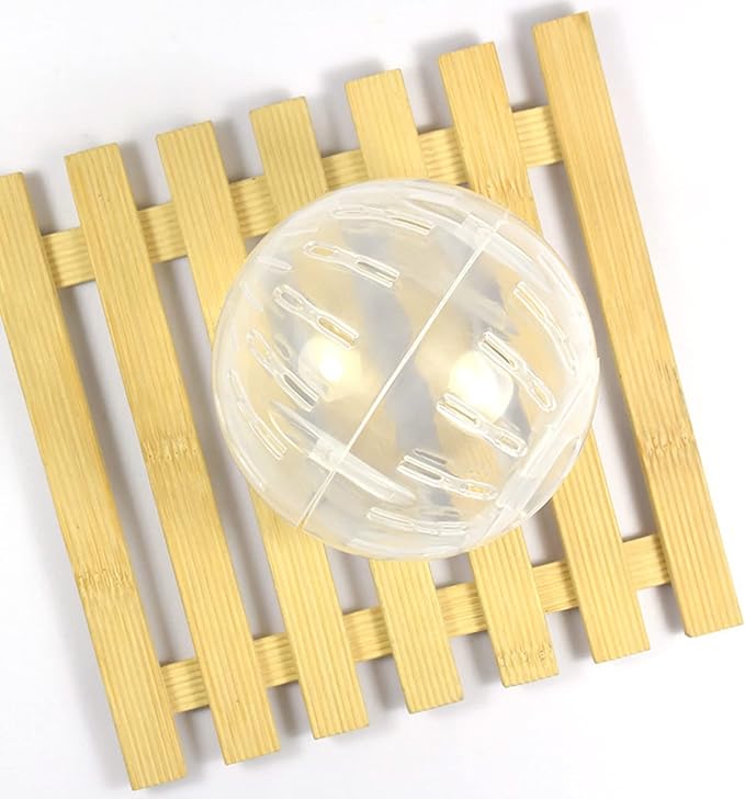 Silent Hamster Exercise Ball 3.9 Inch Rotating Transparent Running Wheel Running Wheel Fitness Ball for Gerbils and Small Animals