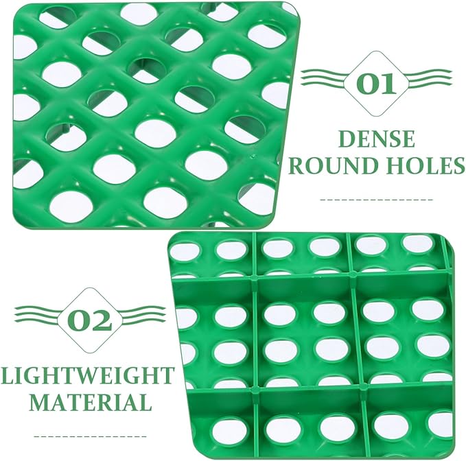 GANAZONO Rabbit Cage Mat 2 Pack Pet Feet Mat with Circular Holes for Claw Safety Easy Cleaning Rabbit Cage Isolation Board 19.68X11.81X1.57In