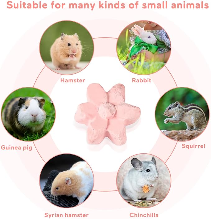 TEHAUX 15 Pcs Small Animal Chew Toys, Mineral Treats Chinchilla Rock Chew for Teeth Hamster Pumice Stone for Rats Guinea Pigs Rabbits Bunny Ferrets Squirrels Chinchilla Toys