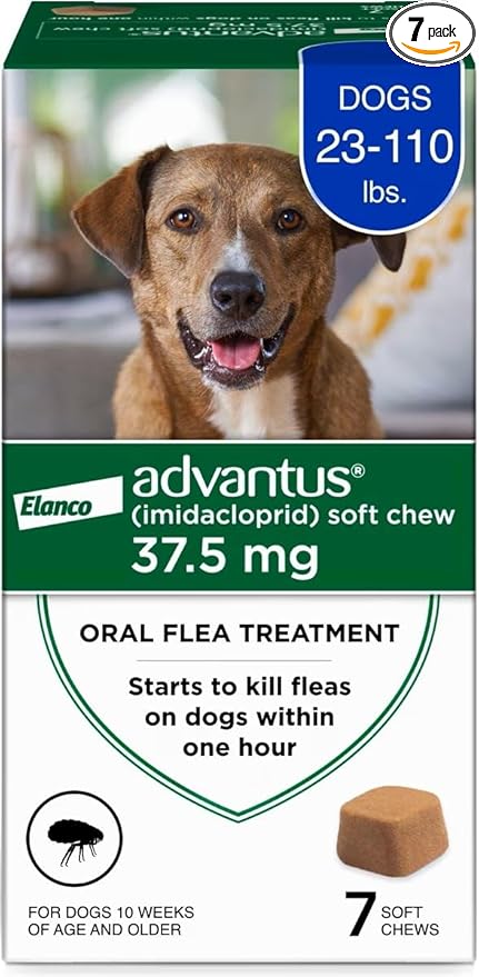 Advantus Dogs Fast Acting Oral Flea Treatment Soft Chewable 23 - 110 lbs. | 7 ct.