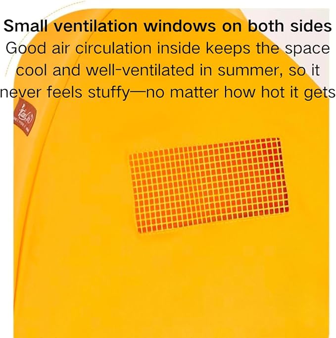 Guinea Pig Hideout Bed – Bottomless Guinea Pig House for Rabbits, Chinchillas, Ferrets & Small Pets – Breathable Summer Tent, Easy-to-Clean Hide for Indoor (Orange)