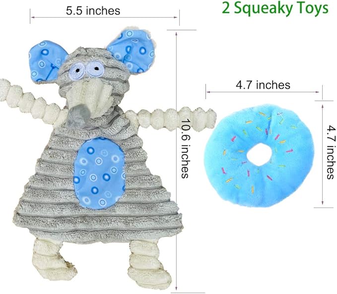 Volacopets Puppy Toys for Teething, Puppy Chew Toys for Small Dogs, Puppy Supplies, Blue, Small Breed Corgi Size, 5 Pack