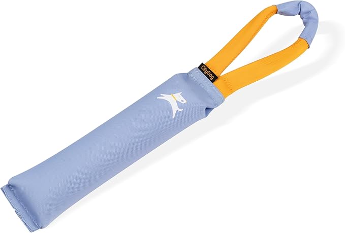 OllyDog Tugger | Durable Dog Tug Toy | Recycled | Tough Dog Bite Pillow | Handle | Interactive Pull Toy | Fetch & Training (Blue Heron)