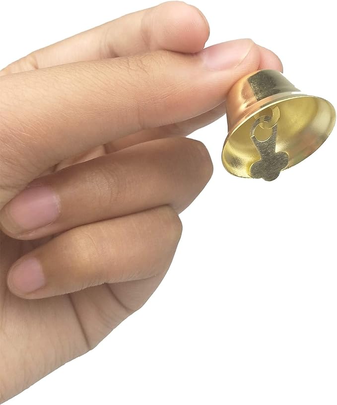 60PCS 26mm/1inch Gold Bells Mini Liberty Bells for Crafts Favor Decorating and Making Wind Chimes