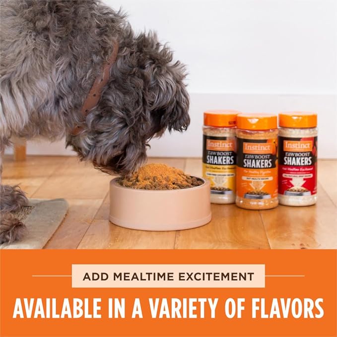 Instinct Raw Boost Shakers, Freeze-Dried Powder, Dog Food Topper, Chicken - Gut Health, 5.5 oz. Bottle, (Pack of 2)