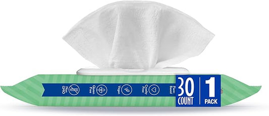earthbath Dog Ear Wipes - Gentle Dog Ear Cleaner, Best Pet Wipes for Dogs & Cats, Made in USA, Cruelty-Free Dog Wipes, Keep Your Pet's Ears Naturally Clear & Infection Free - 30 Count (1 Pack)