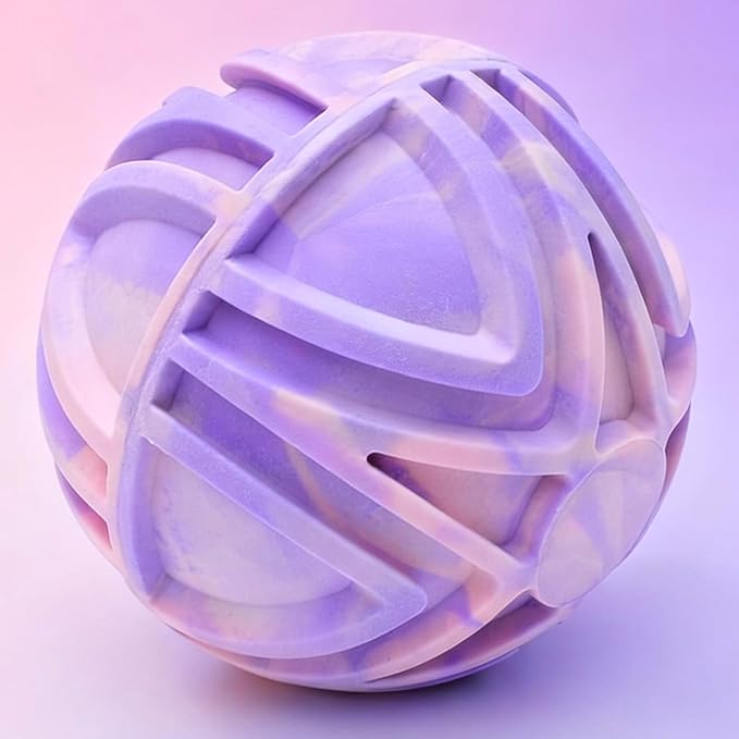 Dog Balls Bouncy Floating Fetch Toy, Interactive Rubber Ball, Durable TPR Foam for Outdoor & Water Play, 7 Inch (18cm) Size, Non-toxic & Gentle On Teeth for Large Dog Breed (Pink & Purple Ombre)