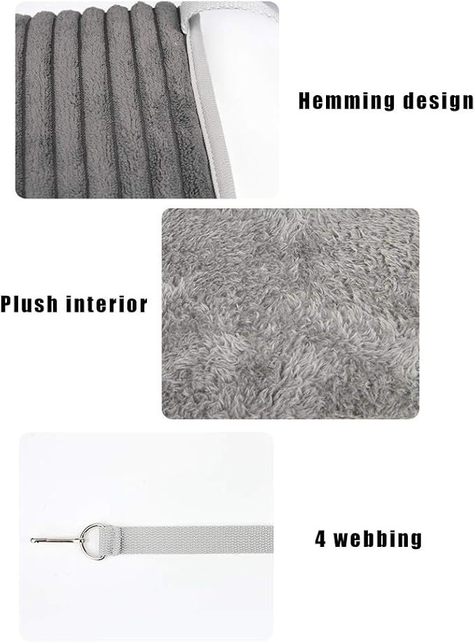 Ferret Tunnel Hanging Hammock Bed, Small Animal Rats Squirrel Toy - Grey