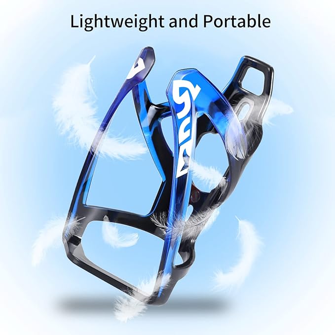Suruid Bike Water Bottle Cage, Universal Bike Water Drink Holder Durable Ultralight Plastic Water Bottle Holder for Bicycle, Cycling Bottle Cage for MTB, Road Bike, Mountain Bike, 2 Pack - Black Blue
