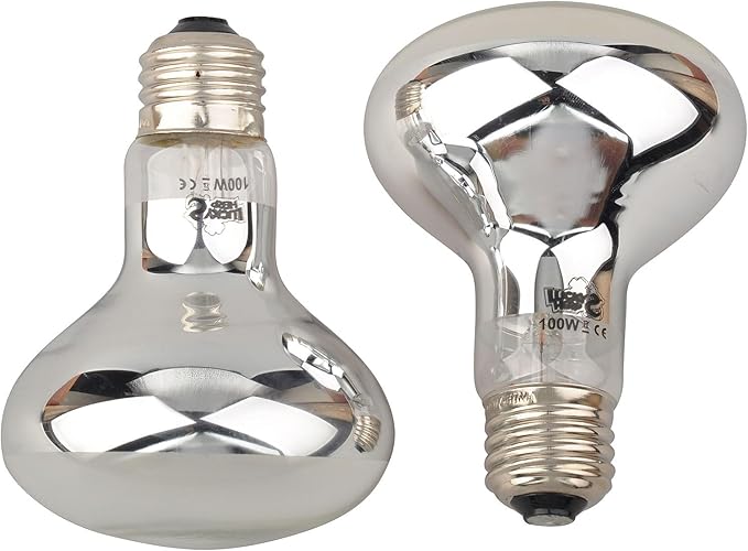 LUCKY HERP Reptile Basking Spot Lamp,Daylight Heat Bulb,2-Pack (100W) (watts, 100)