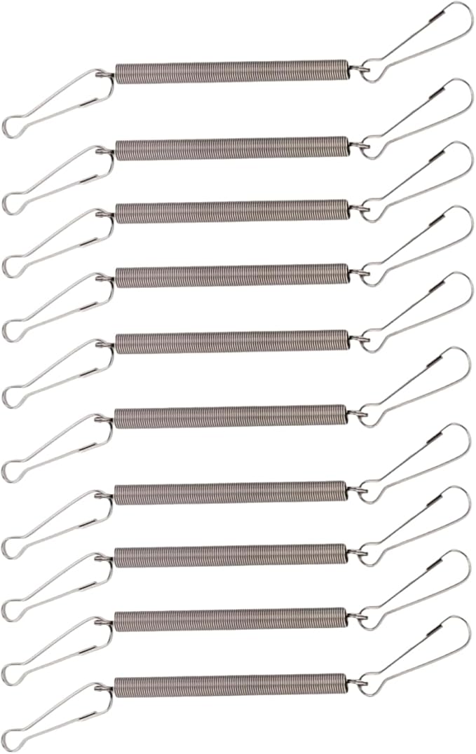 10Pcs Spring with 2 Clips, Wire Cage Clips for Small Pet Water Bottle, Rabbit, Guinea Pig, Hamster