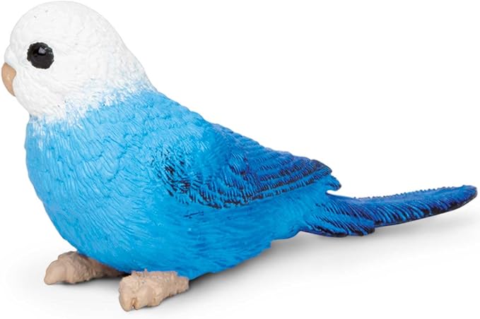 Safari Ltd. Blue Budgie Figurine - Detailed 3" Plastic Model Figure - Fun Educational Play Toy for Boys, Girls & Kids Ages 3+